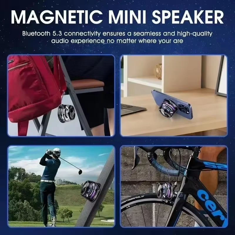 Bluetooth 5.3 Speaker Magnetic Speaker Portable Mini Speaker Multifunctional RGB Loudspeaker Subwoofer for PC Macbook XIAOMI