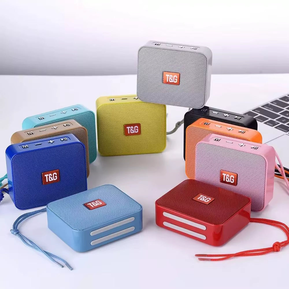 TG166 Mini Wireless Speaker Subwoofer Bluetooth-Compatible Portable Speakers USB 3D Stereo Surround Column Bass Box FM Radio